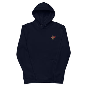 "Surfing Otter" Embroidery Unisex essential eco hoodie