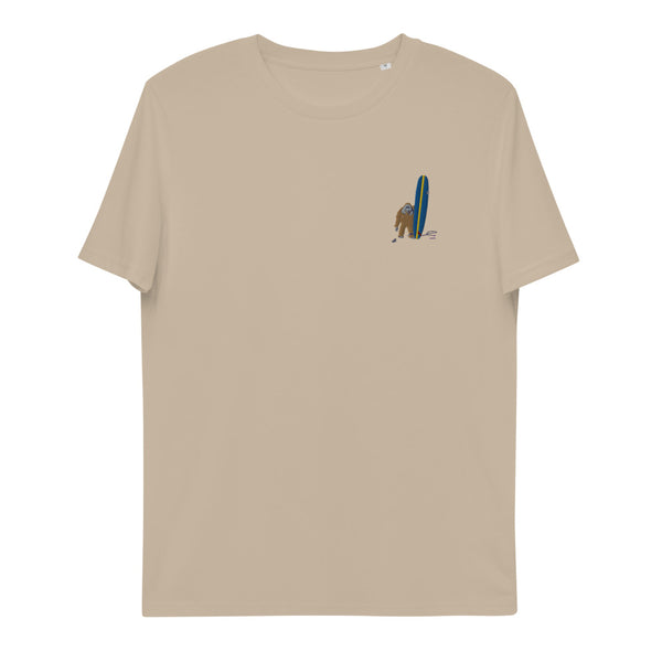 "Surfing Orangutan" Organic Embroidery Tee