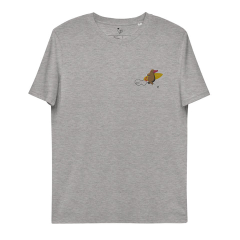 "Surfing Mole" Organic Embroidery Tee