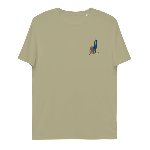 "Surfing Orangutan" Organic Embroidery Tee