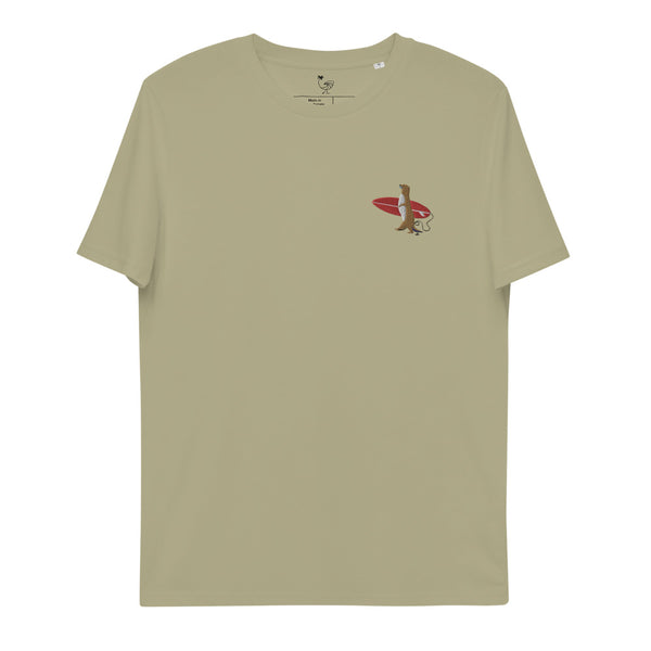 "Surfing Otter II" Organic Embroidery Tee
