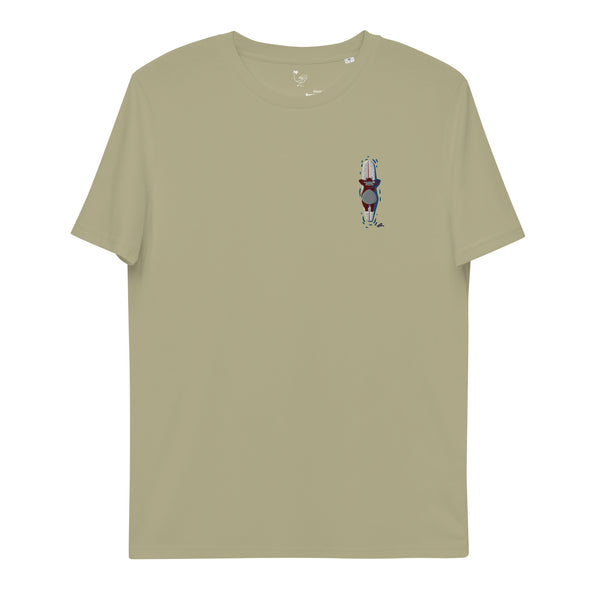Surfing hippo Organic Embroidery Tee