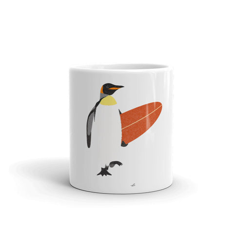 "Surfing Penguin" Mug