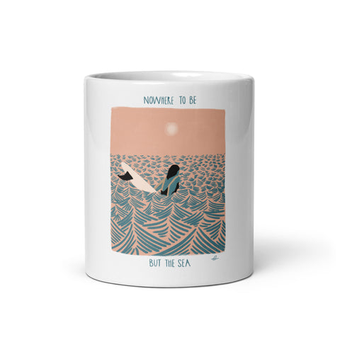 Nowhere to be but the sea mug