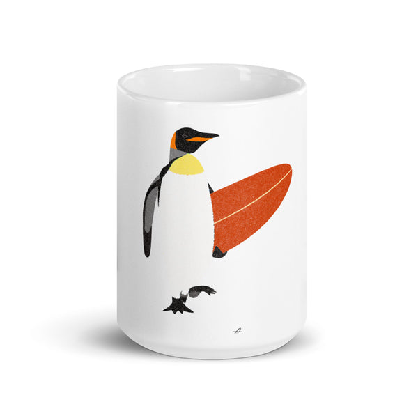 "Surfing Penguin" Mug