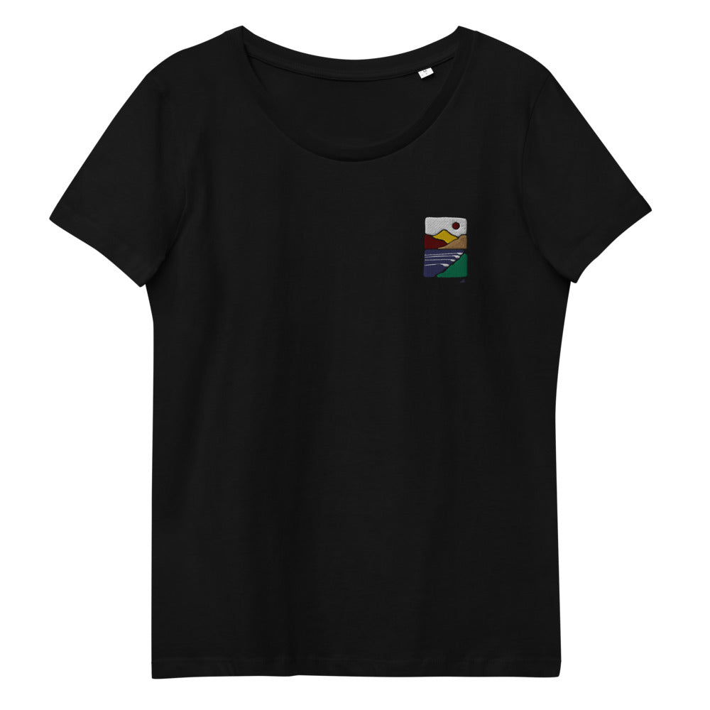"Surfers Dream" Women's fitted embroidery eco tee